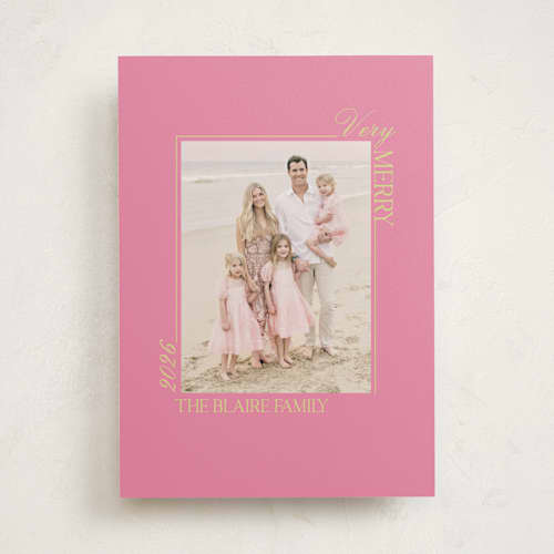 This is a candy photo mount holiday cards with standard by Baumbirdy called delicate frame printing on recycled in photo_mount