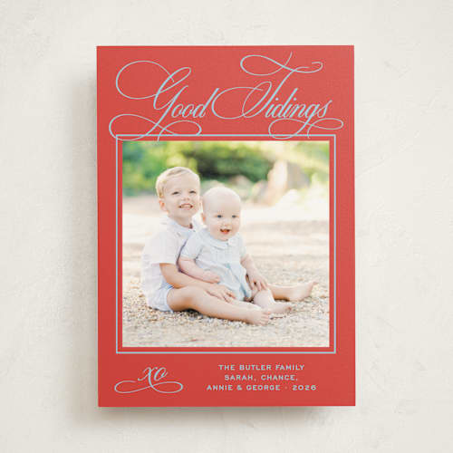This is a stocking photo mount holiday cards with standard by Megan Davis called julep printing on recycled in photo_mount