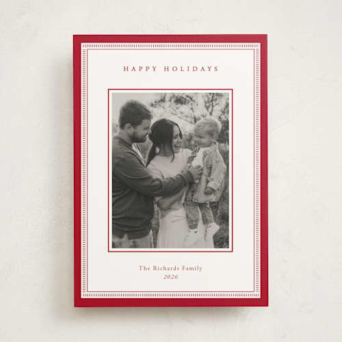 This is a santa suit photo mount holiday cards with standard by Jessica Williams called regalis printing on recycled in photo_mount