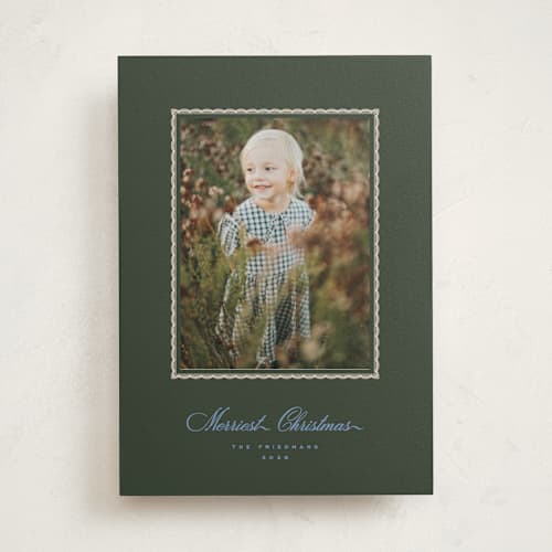 This is a fir photo mount holiday cards with standard by Jenna Holcomb called holiday nostalgia printing on recycled in photo_mount