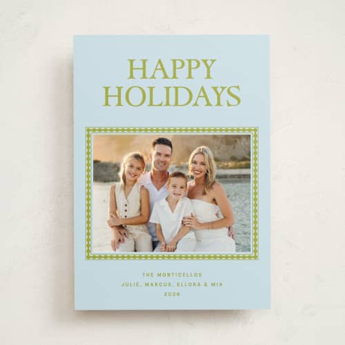 This is a frost photo mount holiday cards with standard by Pati Cascino called silla printing on recycled in photo_mount