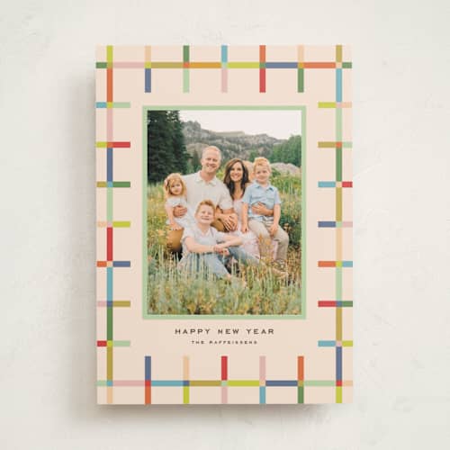 This is a creme photo mount holiday cards with standard by chocomocacino called bombardino printing on recycled in photo_mount