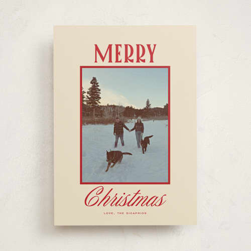 This is a stocking photo mount holiday cards with standard by Creo Study called modern classic printing on recycled in photo_mount