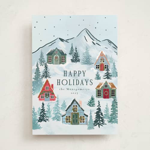 This is a ice non photo holiday cards with standard by Petra Kern called mountaineer printing on signature in standard