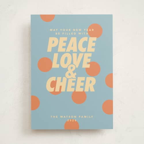 This is a halo non photo holiday cards with standard by Creo Study called christmas polka printing on signature in standard