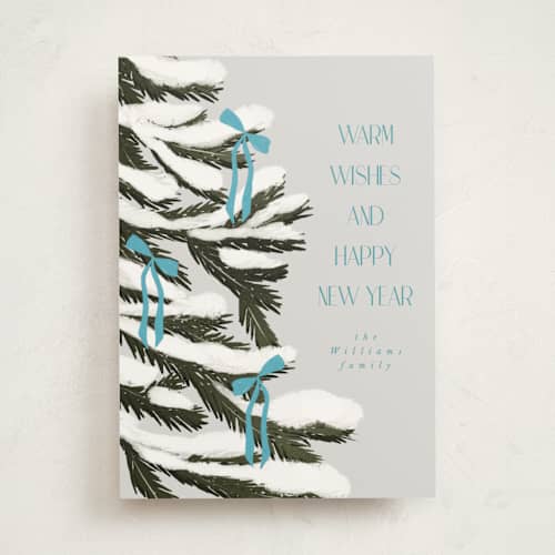 This is a ice non photo holiday cards with standard by Maja Cunningham called christmas tree printing on signature in standard