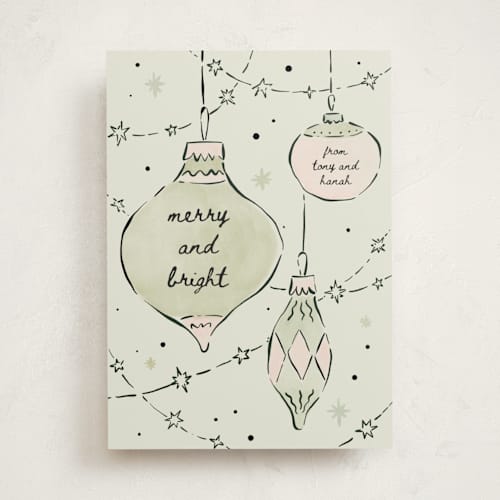 This is a mistletoe non photo holiday cards with standard by Zove Ahhh called doodle the season printing on signature in standard