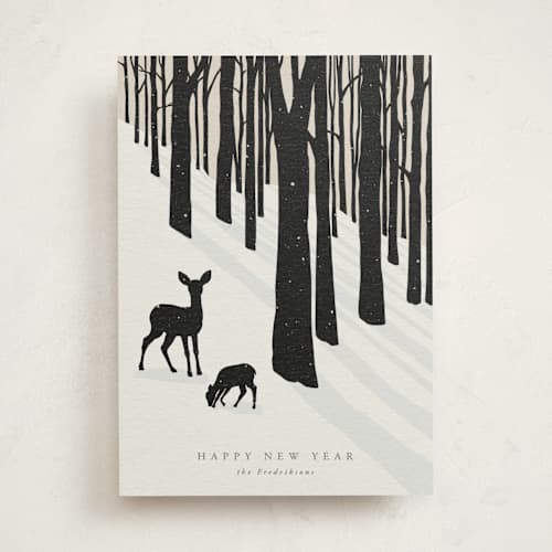 This is a coal non photo holiday cards with standard by itsjensworld called all is calm printing on signature in standard