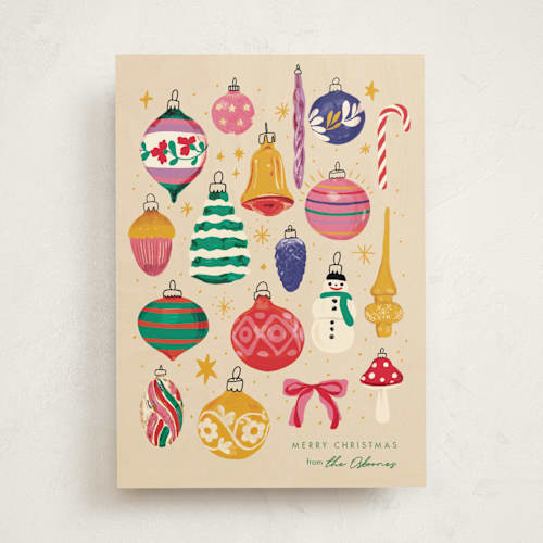This is a ginger non photo holiday cards with standard by Joanna Rosado called deck the hall printing on signature in standard