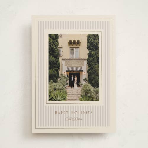 This is a mist photo mount holiday cards with foil pressed by Pixel and Hank called lux printing on recycled in photo_mount