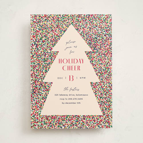 This is a fruitcake holiday party invitations with standard by Pixel and Hank called holiday cheer printing on signature in standard
