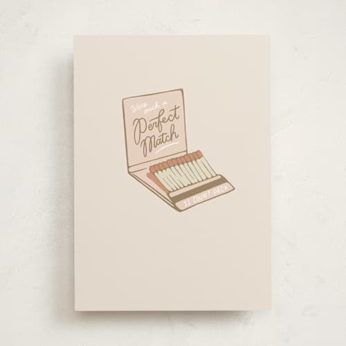 This is a seashell anniversary cards with standard by Darby McGuire called perfect match box printing on signature in greeting cards