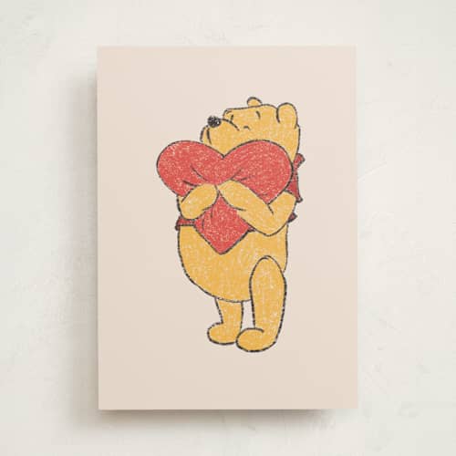 This is a cherry anniversary cards with standard by Huefete called disney's winnie the pooh love printing on signature in greeting cards
