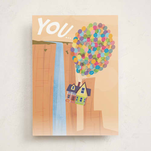 This is a honey anniversary cards with standard by Vera Lim called disney and pixar's up adventure printing on signature in greeting cards