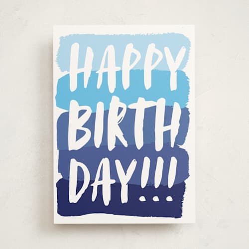 This is a sea birthday cards with standard by AK Graphics called birthday swashes printing on signature in greeting cards