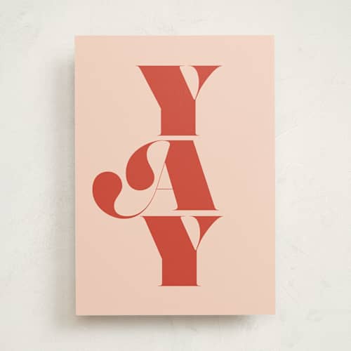 This is a lipstick congratulations cards with standard by Lori Wemple called yay printing on signature in greeting cards