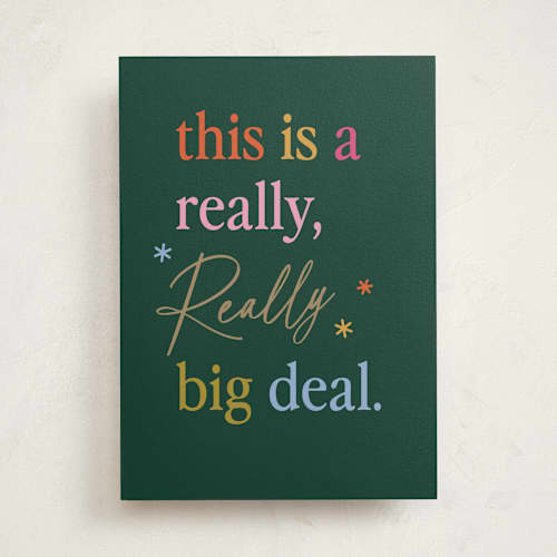 This is a pine congratulations cards with standard by Paper Raven Co. called really big deal printing on signature in greeting cards