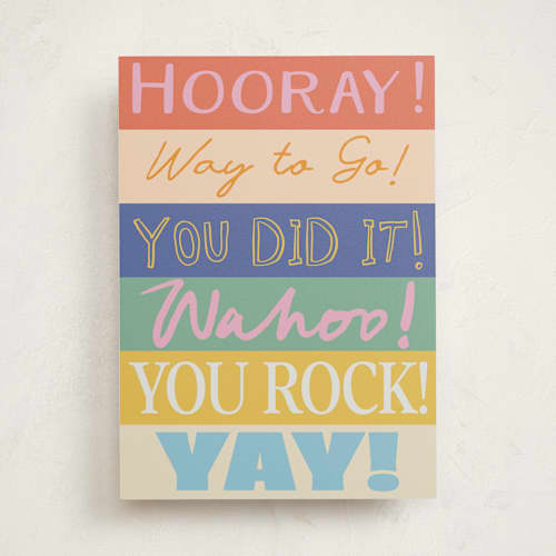 This is a creamsicle congratulations cards with standard by Jenna Holcomb called other words printing on signature in greeting cards