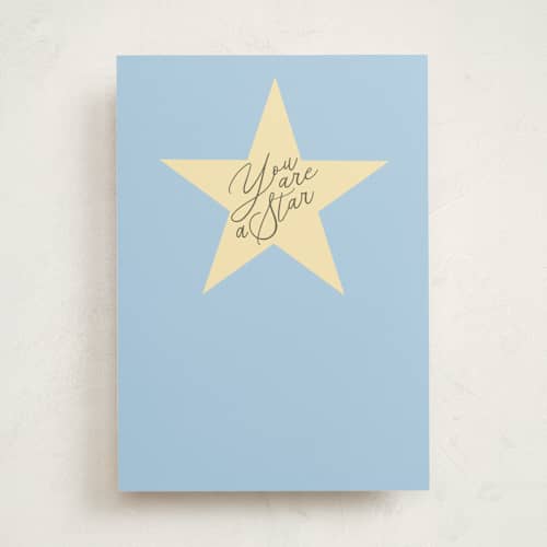 This is a sky congratulations cards with standard by Baumbirdy called star cut out printing on signature in greeting cards