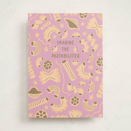 This is a peony congratulations cards with standard by Megan Cash called pastabilities printing on signature in greeting cards