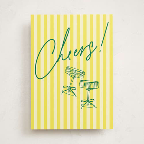 This is a dandelion congratulations cards with standard by Jenna Holcomb called cheers stripes printing on signature in greeting cards