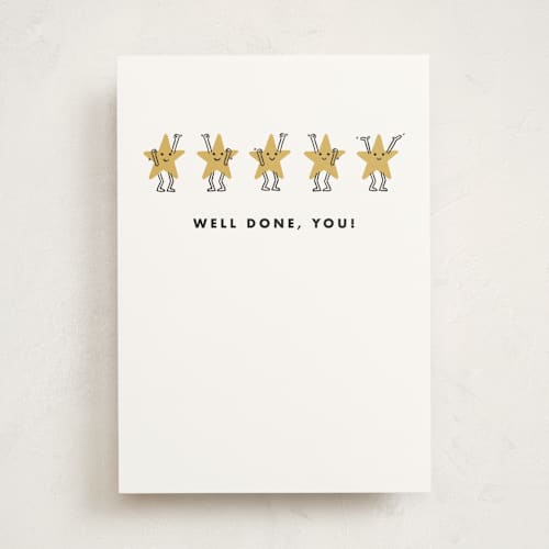 This is a candle light congratulations cards with standard by mo kelley called five stars printing on signature in greeting cards