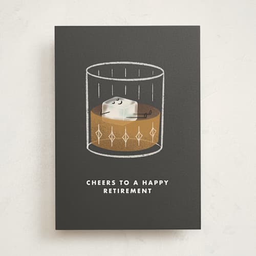 This is a charcoal congratulations cards with standard by mo kelley called super chill printing on signature in greeting cards