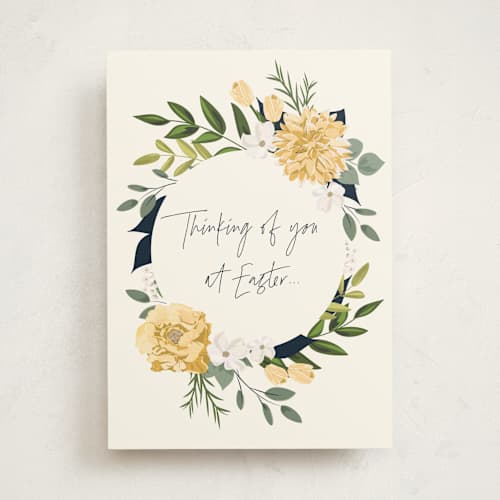 This is a sunny greeting cards with standard by Susan Moyal called easter thoughts printing on signature in greeting cards