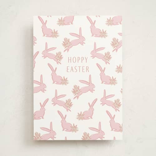 This is a peony greeting cards with standard by Julie Murray called some bunny printing on signature in greeting cards