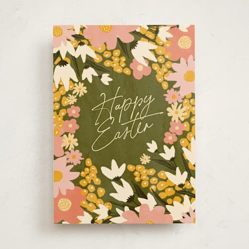 This is a garden greeting cards with standard by Iveta Angelova called easter bouquet printing on signature in greeting cards