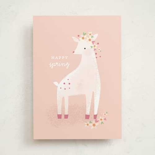 This is a blush greeting cards with standard by Lori Wemple called spring printing on signature in greeting cards