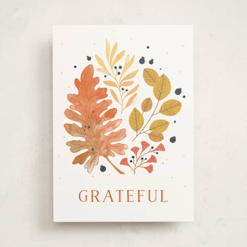 This is a autumn greeting cards with standard by Paper Raven Co. called rustic friendsgiving printing on signature in greeting cards