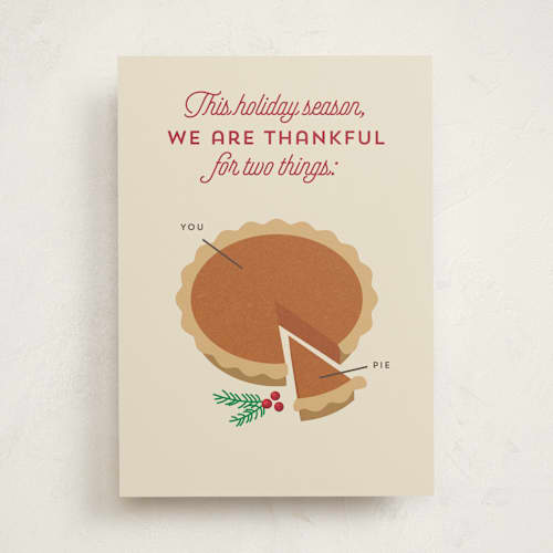 This is a buttercream greeting cards with standard by Holly Whitcomb called pie chart printing on signature in greeting cards