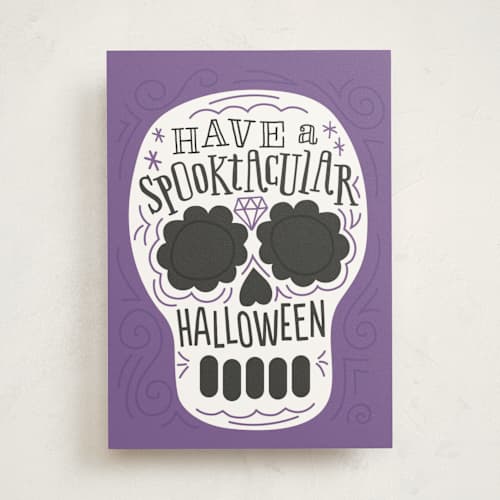 This is a twilight greeting cards with standard by Jessie Steury called spooktacular printing on signature in greeting cards
