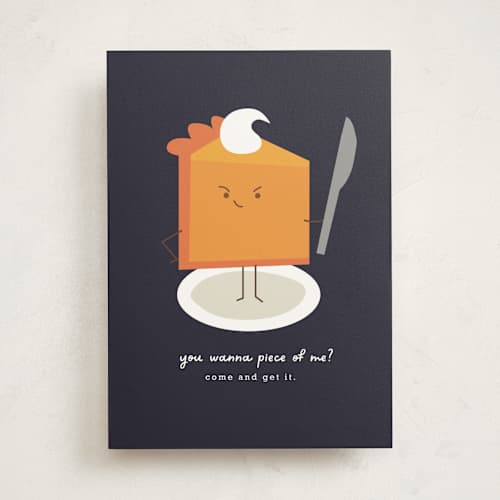 This is a midnight greeting cards with standard by Lori Wemple called pie printing on signature in greeting cards