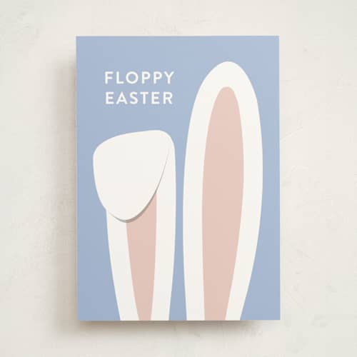 This is a sky greeting cards with standard by Kelly Williams called floppy easter printing on signature in greeting cards