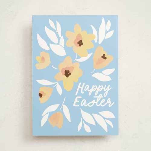 This is a powder blue greeting cards with standard by Haley Warner called extra sweet printing on signature in greeting cards