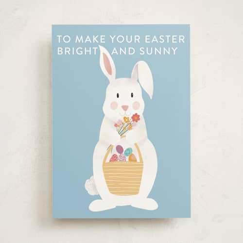 This is a sky greeting cards with standard by Jenna Holcomb called bunny money printing on signature in greeting cards