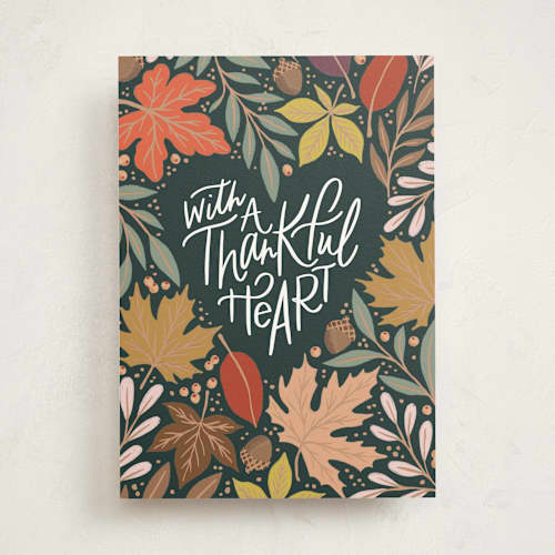 This is a juniper greeting cards with standard by Alethea and Ruth called thankful heart printing on signature in greeting cards