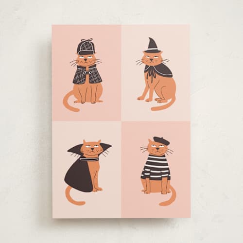 This is a quartz greeting cards with standard by Dawn Pope called costume grump printing on signature in greeting cards