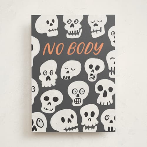 This is a ash greeting cards with standard by Dawn Pope called no body printing on signature in greeting cards