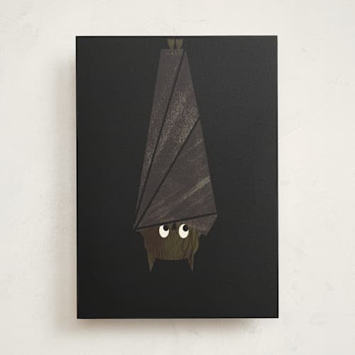This is a bat wing greeting cards with standard by Baumbirdy called scaredy bat printing on signature in greeting cards