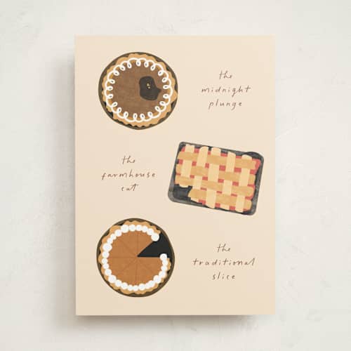 This is a buttercream greeting cards with standard by Kamala Nahas called any way you slice it printing on signature in greeting cards