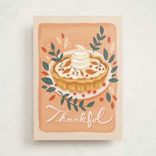 This is a creamsicle greeting cards with standard by Charla Pettingill called thankful heart printing on signature in greeting cards