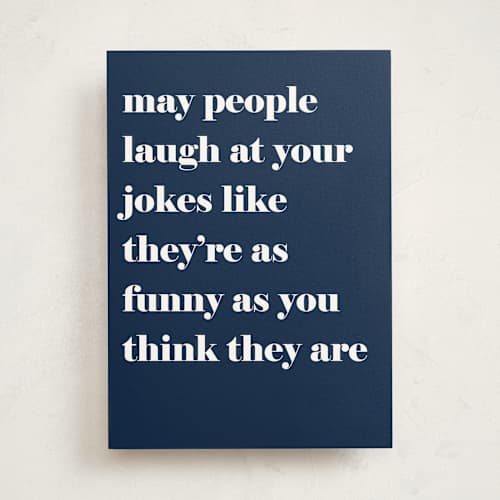 This is a navy fathers day cards with standard by Jaclyn Rae called courtesy laugh printing on signature in greeting cards