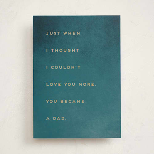 This is a ocean fathers day cards with standard by Snow and Ivy called love you more printing on signature in greeting cards