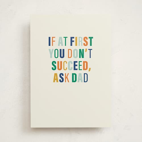 This is a confetti fathers day cards with standard by Ellen Schlegelmilch called ask dad printing on signature in greeting cards