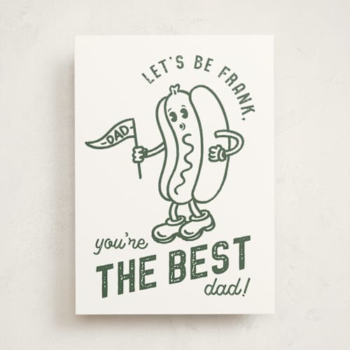 This is a grass fathers day cards with standard by Kiersten Garner called frankly, dad printing on signature in greeting cards