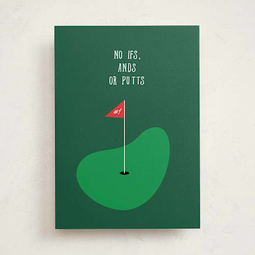 This is a evergreen fathers day cards with standard by Becky Nimoy called ifs ands or putts printing on signature in greeting cards