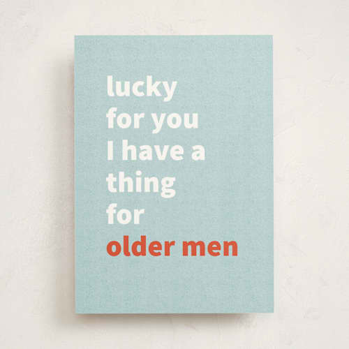 This is a glacier birthday cards for him with standard by Liz Taylor Creative called lucky for you printing on signature in greeting cards